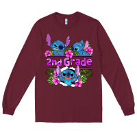 Burgundy preview flower stitch 2nd grade Long Sleeve Tee - AdoDesignShop