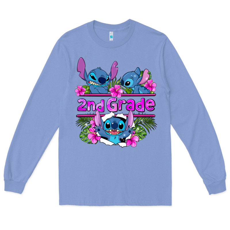 Preview Flower Stitch 2nd Grade Long Sleeve Tee by AdoDesignShop | Teevron