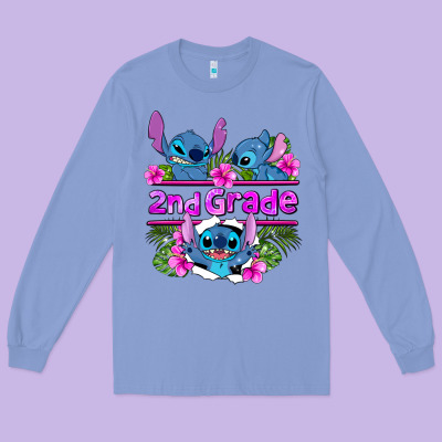 Preview Flower Stitch 2nd Grade Long Sleeve Tee Designed By Adodesignshop