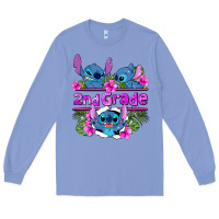 Colony Blue preview flower stitch 2nd grade Long Sleeve Tee - AdoDesignShop