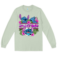 Matcha preview flower stitch 2nd grade Long Sleeve Tee - AdoDesignShop