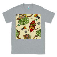 Heather Grey african woman and mask seamless pattern Classic Tee - BundleAndBundleShop