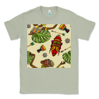 Matcha african woman and mask seamless pattern Classic Tee - BundleAndBundleShop