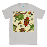 Moon Dust african woman and mask seamless pattern Classic Tee - BundleAndBundleShop