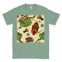 Sage african woman and mask seamless pattern Classic Tee - BundleAndBundleShop