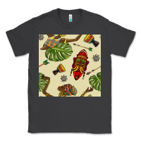 Smoke african woman and mask seamless pattern Classic Tee - BundleAndBundleShop