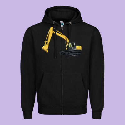 Excavator Zipper Hoodie Designed By Artiststas