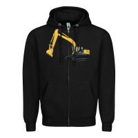 Black excavator Zipper Hoodie - Artiststas