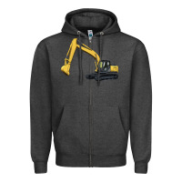 Charcoal Heather excavator Zipper Hoodie - Artiststas