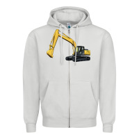 Dove Grey excavator Zipper Hoodie - Artiststas