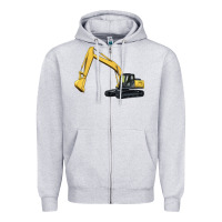 Heather Grey excavator Zipper Hoodie - Artiststas