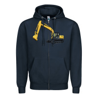 Navy excavator Zipper Hoodie - Artiststas