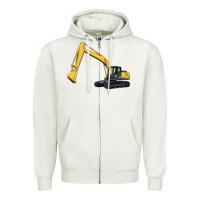 Oatmeal Heather excavator Zipper Hoodie - Artiststas