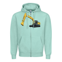 Seafoam excavator Zipper Hoodie - Artiststas