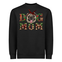 Black christmas pug mom Heavyweight Sweatshirt - RanaPortraitStore