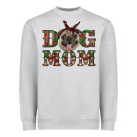 Heather Grey christmas pug mom Heavyweight Sweatshirt - RanaPortraitStore