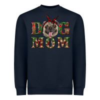 Navy christmas pug mom Heavyweight Sweatshirt - RanaPortraitStore
