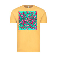 Vintage Mustard Cancer Ribbon with Heart Vintage Tee - texasbilliewilder