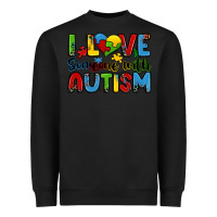 Black i love someone with autism Heavyweight Sweatshirt - Zillion Design Studio