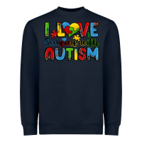 Navy i love someone with autism Heavyweight Sweatshirt - Zillion Design Studio