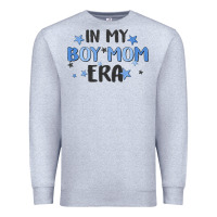 Heather Grey in my boy mom era Premium Sweatshirt - MaliasSmallBusiness