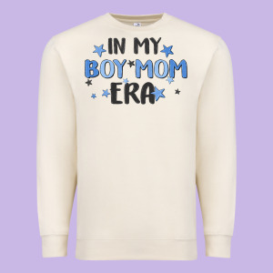 In My Boy Mom Era Premium Sweatshirt Designed By Maliassmallbusiness