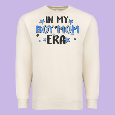 In My Boy Mom Era Premium Sweatshirt Designed By Maliassmallbusiness