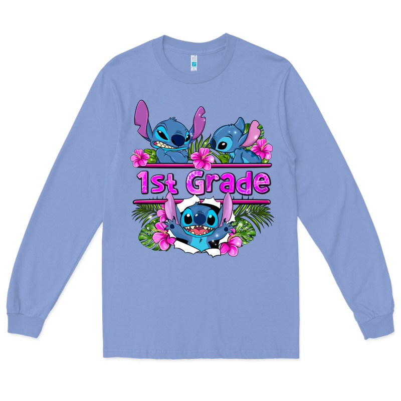 Preview Flower Stitch 1st Grade Long Sleeve Tee by AdoDesignShop | Teevron
