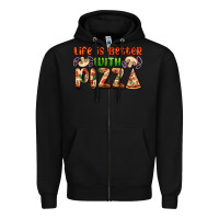 Black life is better with pizza Zipper Hoodie - AdoDesignShop