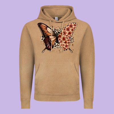 Vintage Hoodie melanin  butterfly