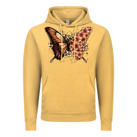 Vintage Mustard melanin  butterfly Vintage Hoodie - Zillion Design Studio