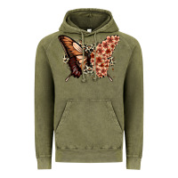 Vintage Olive melanin  butterfly Vintage Hoodie - Zillion Design Studio