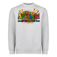 Heather Grey autism accept understand love Heavyweight Sweatshirt - Zillion Design Studio