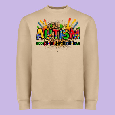 Autism Accept Understand Love Heavyweight Sweatshirt Designed By Zillion Design Studio