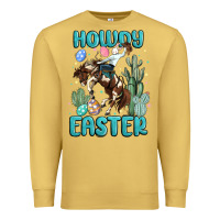 Antique Gold howdy easter Premium Sweatshirt - MaliasSmallBusiness