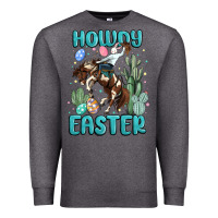 Charcoal Heather howdy easter Premium Sweatshirt - MaliasSmallBusiness