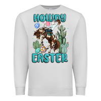 Dove Grey howdy easter Premium Sweatshirt - MaliasSmallBusiness