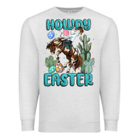 Oatmeal Heather howdy easter Premium Sweatshirt - MaliasSmallBusiness