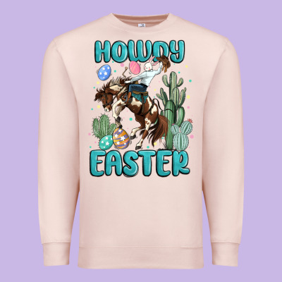 Howdy Easter Premium Sweatshirt Designed By Maliassmallbusiness