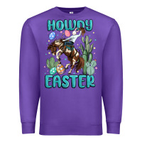 Purple howdy easter Premium Sweatshirt - MaliasSmallBusiness