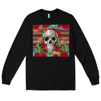 Black skull cactus Long Sleeve Tee - JahusDesignShop