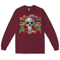Burgundy skull cactus Long Sleeve Tee - JahusDesignShop
