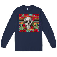 Navy skull cactus Long Sleeve Tee - JahusDesignShop