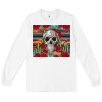 White skull cactus Long Sleeve Tee - JahusDesignShop