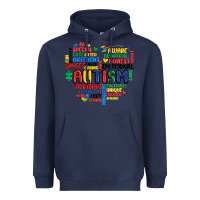 Navy autism heart Heavyweight Hoodie - MaliasSmallBusiness