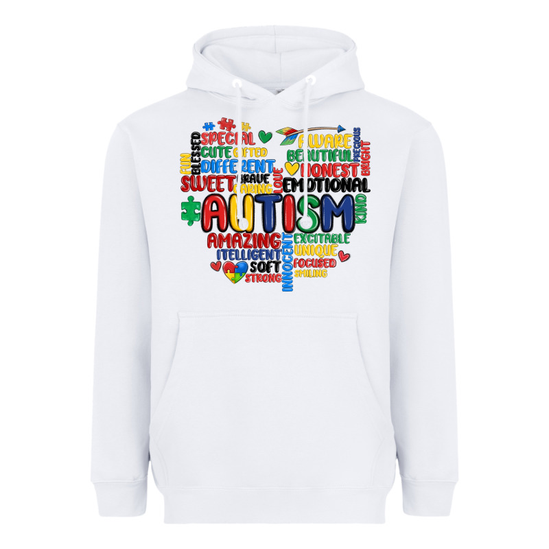 Autism Heart Heavyweight Hoodie by MaliasSmallBusiness | Teevron