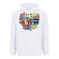 White autism heart Heavyweight Hoodie - MaliasSmallBusiness