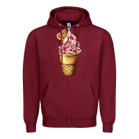 Ice Cream Fast Food Zipper Hoodie | Teevron