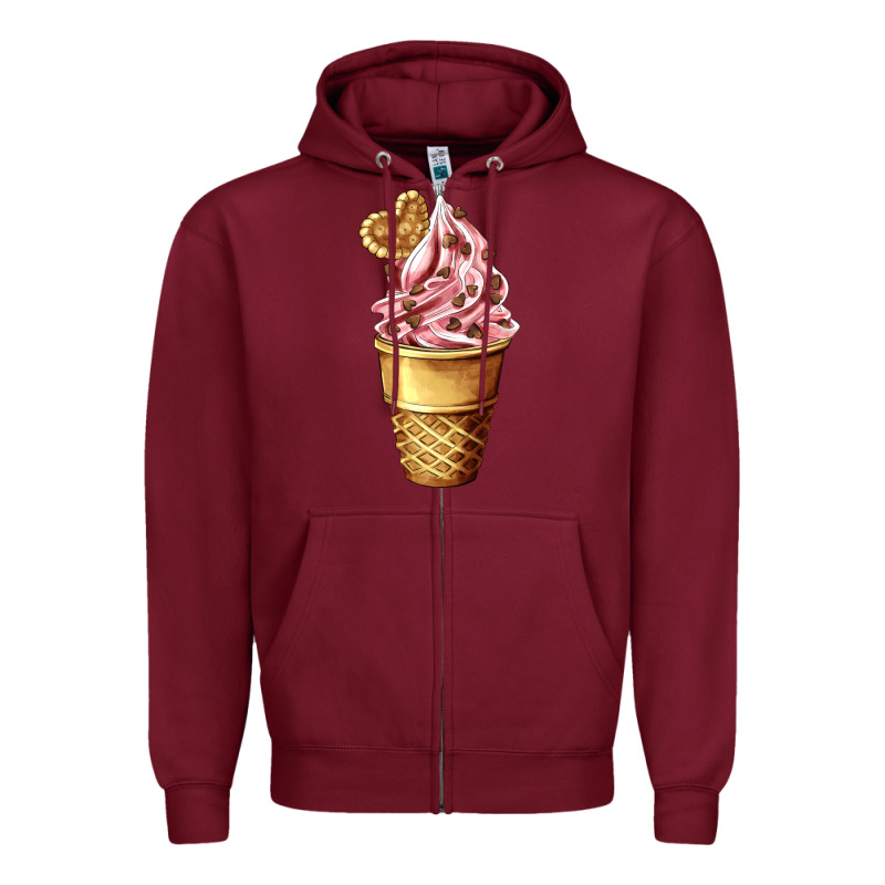 Ice Cream Fast Food Zipper Hoodie by AdoDesignShop | Teevron
