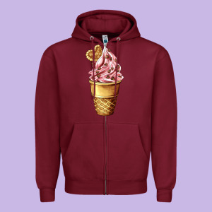 Ice Cream Fast Food Zipper Hoodie Designed By Adodesignshop
